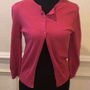 LOFT Pink Button Down Sweater